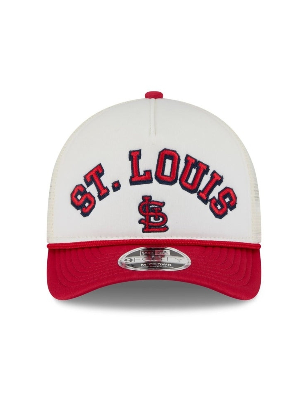 New Era St. Louis White and Red Trucker Hat